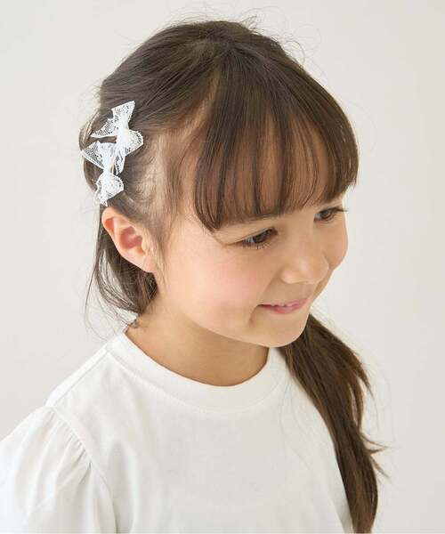 Lycee mine(リセマイン)の「レースリボンミニヘアクリップ(6コセット)【子供服】【キッズ】【女の子】(バレッタ/ヘアクリップ・キッズ・ブラック/サックスブルー/オフホワイト/ラベンダー/レモンイエロー/ライトピンク・F)」の18枚目の写真