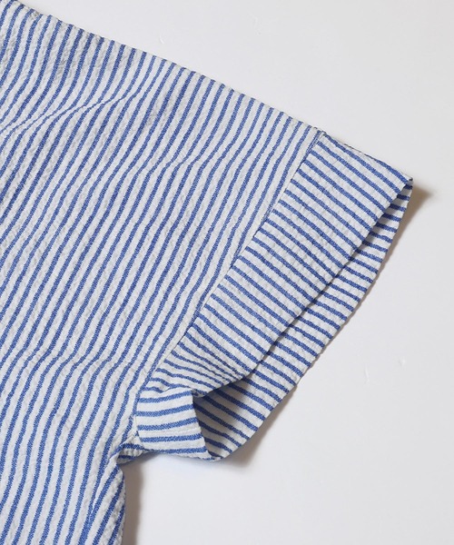 coca(coca)(コカ)の「とろみサッカースキッパーシャツ(シャツ/ブラウス・レディース・ベージュ/ブルー・L/M/S/XL)」の18枚目の写真