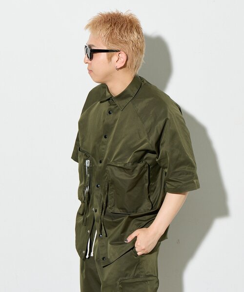 B-DAY STORE(ビーデイストア)の「【B-DAY STORE】ビックポケットシャツ ユニセックス(シャツ/ブラウス・レディース・ネイビー/カーキ・0)」の5枚目の写真