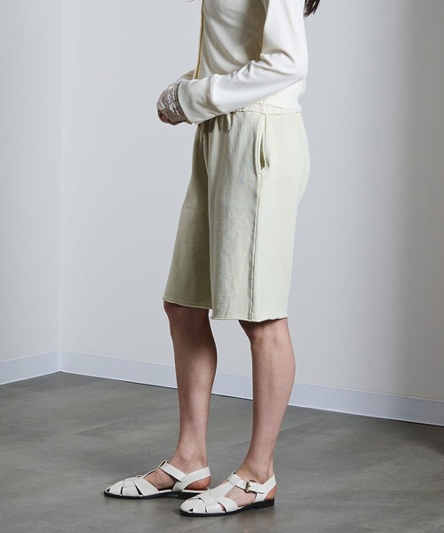 ROSE BUD(ローズバッド)の「(CREOLME)SWEAT HALF PANTS(その他パンツ・レディース・オフホワイト/ブラック・ONE SIZE)」の14枚目の写真