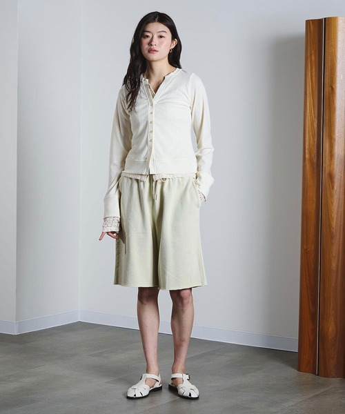 ROSE BUD(ローズバッド)の「(CREOLME)SWEAT HALF PANTS(その他パンツ・レディース・オフホワイト/ブラック・ONE SIZE)」の16枚目の写真