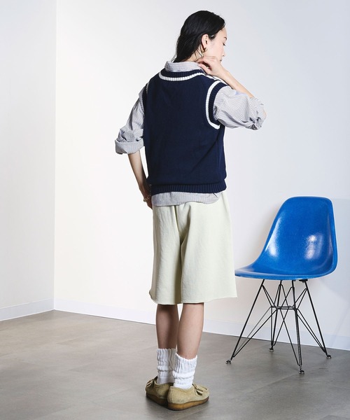 ROSE BUD(ローズバッド)の「(CREOLME)SWEAT HALF PANTS(その他パンツ・レディース・オフホワイト/ブラック・ONE SIZE)」の11枚目の写真