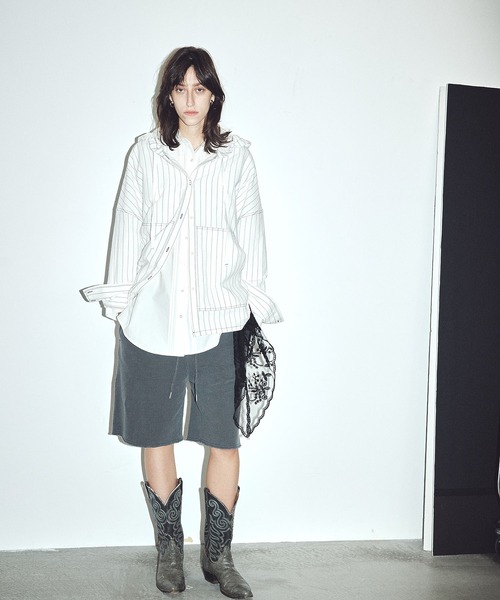 ROSE BUD(ローズバッド)の「(CREOLME)SWEAT HALF PANTS(その他パンツ・レディース・オフホワイト/ブラック・ONE SIZE)」の3枚目の写真