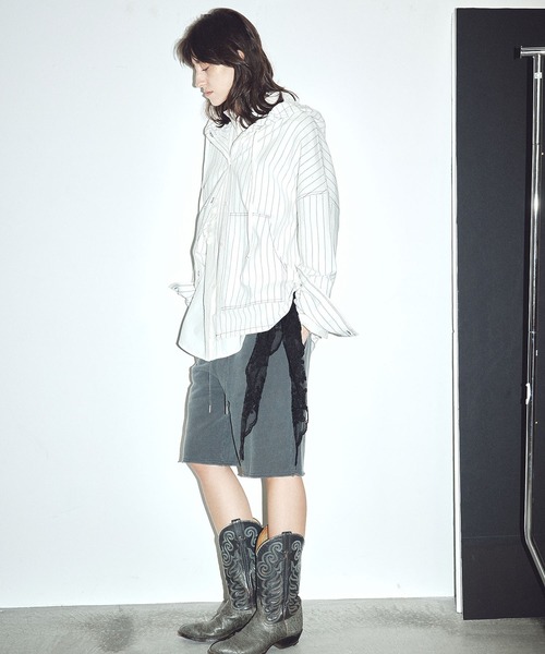 ROSE BUD(ローズバッド)の「(CREOLME)SWEAT HALF PANTS(その他パンツ・レディース・オフホワイト/ブラック・ONE SIZE)」の4枚目の写真