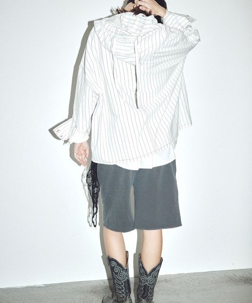 ROSE BUD(ローズバッド)の「(CREOLME)SWEAT HALF PANTS(その他パンツ・レディース・オフホワイト/ブラック・ONE SIZE)」の5枚目の写真