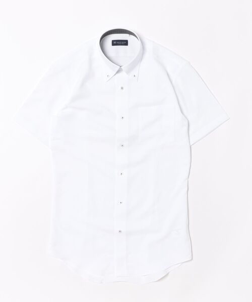 TOKYO SHIRTS（トウキョウシャツ）の「【吸水速乾】【COFREX】形態安定ノンアイロン ボタンダウン 半袖ビジネスワイシャツ（ビジネスシャツ・メンズ・ホワイト・首回り37cm/首回り39cm/首回り41cm/首回り42cm/首回り43cm）」の6枚目の写真