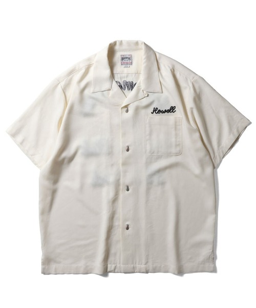 HOUSTON(ヒューストン)の「HOUSTON ボーリングシャツ(NEW YORK)(シャツ/ブラウス・メンズ・ピンク/ブラック/オフホワイト・LARGE/MEDIUM/XX-LARGE/X-LARGE)」の2枚目の写真