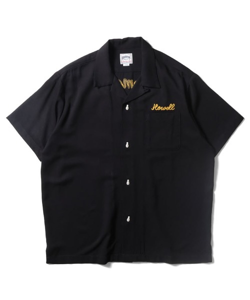 HOUSTON(ヒューストン)の「HOUSTON ボーリングシャツ(NEW YORK)(シャツ/ブラウス・メンズ・ピンク/ブラック/オフホワイト・LARGE/MEDIUM/XX-LARGE/X-LARGE)」の1枚目の写真