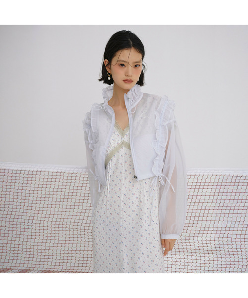 PUMA(プーマ)の「PUMA プーマ ウィメンズ PUMA x LILY BROWN シアー フリル ジャケット(ブルゾン・レディース・シルバー/ダークグレー・MEDIUM)」の20枚目の写真
