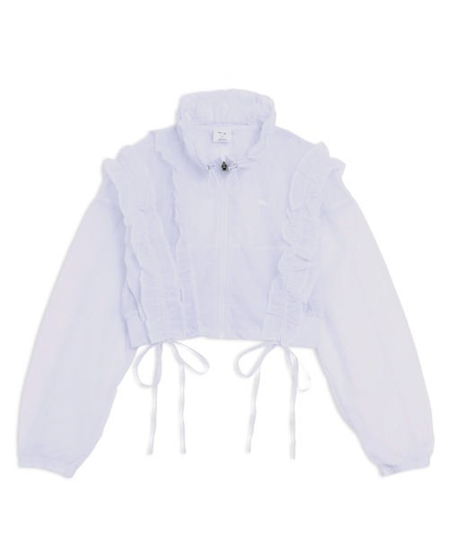 PUMA(プーマ)の「PUMA プーマ ウィメンズ PUMA x LILY BROWN シアー フリル ジャケット(ブルゾン・レディース・シルバー/ダークグレー・MEDIUM)」の2枚目の写真