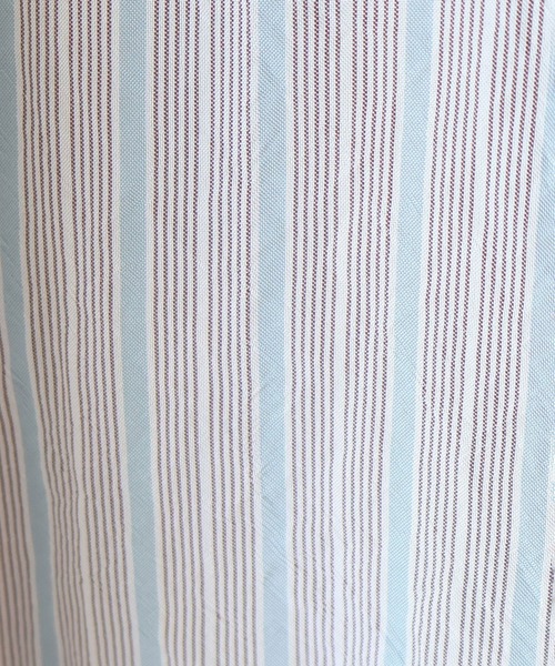 yuni(ユニ )の「washer Cu stripe wide shirt(シャツ/ブラウス・レディース・ブルー/ブラウン・FREE)」の8枚目の写真
