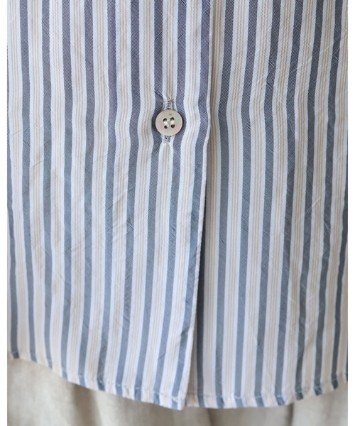 yuni(ユニ )の「washer Cu stripe wide shirt(シャツ/ブラウス・レディース・ブルー/ブラウン・FREE)」の22枚目の写真
