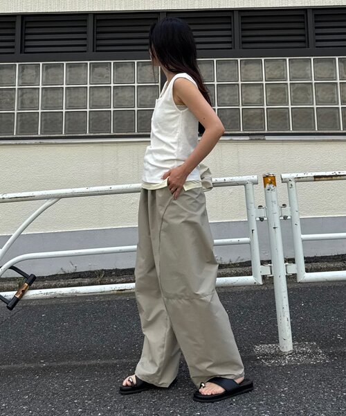 CIAOPANIC TYPY(チャオパニックティピー)の「配色レイヤードヘンリーネックリブタンク(タンクトップ・レディース・グレー/ブラック/レッド/ホワイト・ONE SIZE)」の22枚目の写真
