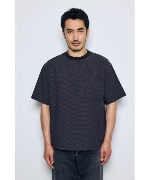 AZUL by moussy(アズールバイマウジー)の「テックジャガードアクショントップス(Tシャツ/カットソー・メンズ・ブラウン/ブラック/カーキ・MEDIUM/LARGE)」の18枚目の写真