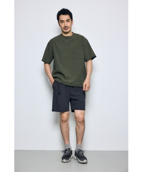 AZUL by moussy(アズールバイマウジー)の「テックジャガードアクショントップス(Tシャツ/カットソー・メンズ・ブラウン/ブラック/カーキ・MEDIUM/LARGE)」の6枚目の写真