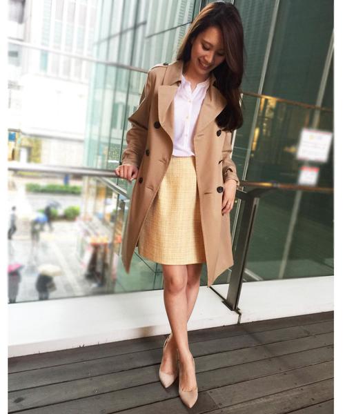 Jewel Changes（ジュエルチェンジズ）の「〓●JOC16SS TEN/N TWL トレンチコート / スプリングコート / トレンチ（トレンチコート・レディース・ベージュ/オリーブ・38/36）」の9枚目の写真