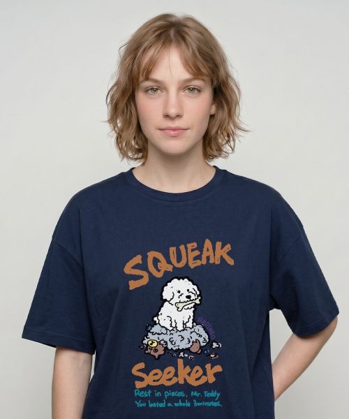 RADINEO(ラディネオ)の「シッカー 半袖Tシャツ ネイビー(Tシャツ/カットソー・レディース・その他・LARGE/X-LARGE/SMALL/MEDIUM)」の1枚目の写真