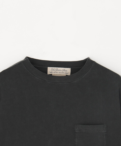 REMI RELIEF（レミレリーフ）の「REMI RELIEF/レミレリーフ 別注 SP加工 POCKET TEE/ポケット Tシャツ（Tシャツ/カットソー・メンズ・オフホワイト/ブラック・LARGE/MEDIUM）」の4枚目の写真