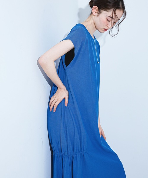 LAKOLE(ラコレ)の「ワッフルギャザーワンピース / 861808(ワンピース・レディース・ブルー/ブラウン/ベージュ/ブラック・FREE)」の10枚目の写真