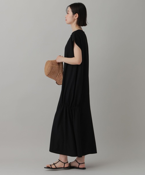 LAKOLE(ラコレ)の「ワッフルギャザーワンピース / 861808(ワンピース・レディース・ブルー/ブラウン/ベージュ/ブラック・FREE)」の12枚目の写真