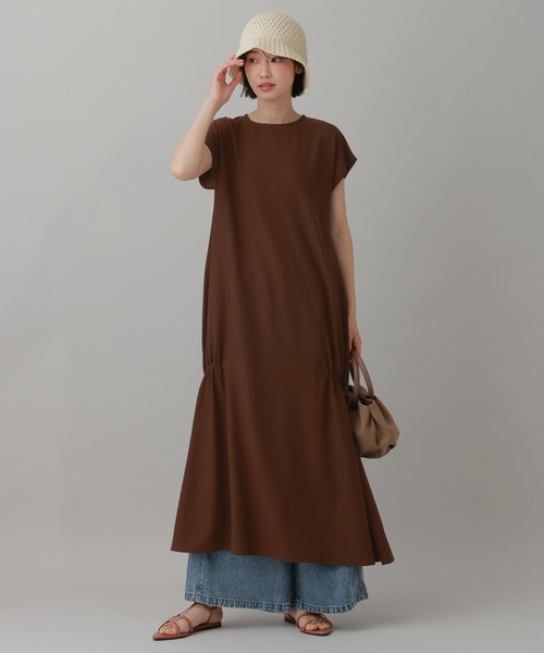 LAKOLE(ラコレ)の「ワッフルギャザーワンピース / 861808(ワンピース・レディース・ブルー/ブラウン/ベージュ/ブラック・FREE)」の14枚目の写真