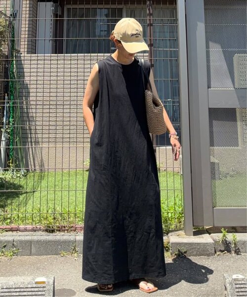 notch.（ノッチ）の「［高身長さんサイズ有］オーバーサイズノースリーブワンピース（ワンピース・レディース・ブルー/ダークグレー/ブラック・M/TM）」の20枚目の写真