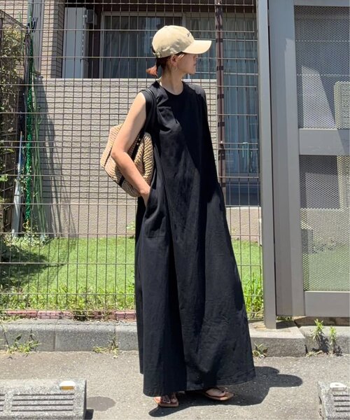 notch.（ノッチ）の「［高身長さんサイズ有］オーバーサイズノースリーブワンピース（ワンピース・レディース・ブルー/ダークグレー/ブラック・M/TM）」の2枚目の写真