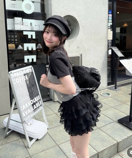 one after another NICE CLAUP(ワンアフターアナザーナイスクラップ)の「ビジューポケット付き2WAYリュック(バックパック/リュック・レディース・ブラック/ベージュ/ホワイト・FREE)」の22枚目の写真