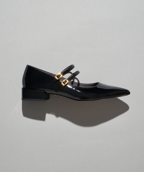 GRISE（グリーズ）の「《WEB+一部店舗限定》GRISE3cmポインテッドダブルストラップメリージェーン（パンプス・レディース・ブラック/ブラウン/ボルドー・25cm/24.5cm/24cm/23.5cm/23cm/22cm/22.5cm）」の11枚目の写真