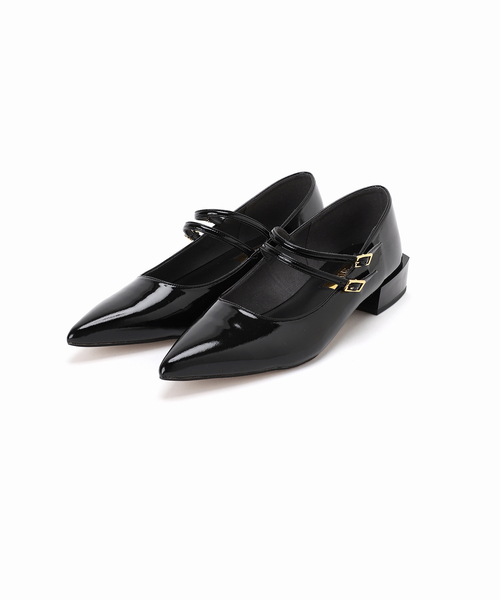 GRISE（グリーズ）の「《WEB+一部店舗限定》GRISE3cmポインテッドダブルストラップメリージェーン（パンプス・レディース・ブラック/ブラウン/ボルドー・25cm/24.5cm/24cm/23.5cm/23cm/22cm/22.5cm）」の19枚目の写真