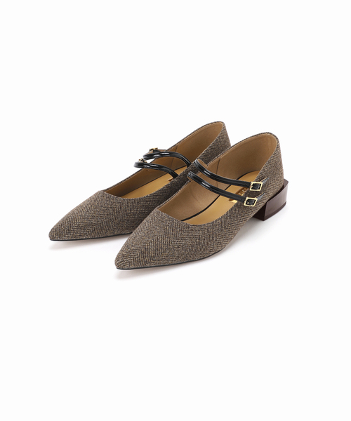 GRISE（グリーズ）の「《WEB+一部店舗限定》GRISE3cmポインテッドダブルストラップメリージェーン（パンプス・レディース・ブラック/ブラウン/ボルドー・25cm/24.5cm/24cm/23.5cm/23cm/22cm/22.5cm）」の18枚目の写真