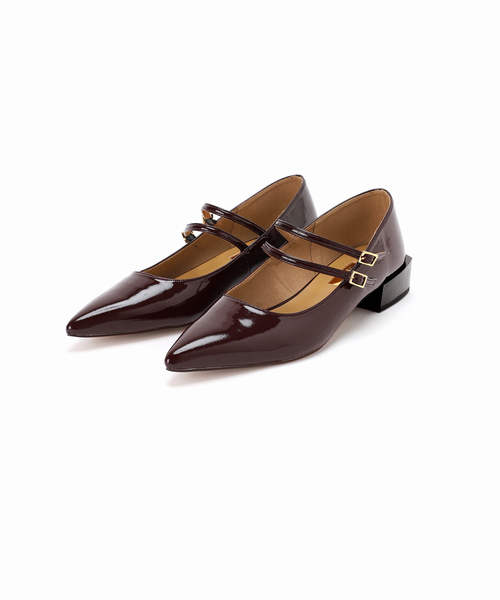 GRISE（グリーズ）の「《WEB+一部店舗限定》GRISE3cmポインテッドダブルストラップメリージェーン（パンプス・レディース・ブラック/ブラウン/ボルドー・25cm/24.5cm/24cm/23.5cm/23cm/22cm/22.5cm）」の17枚目の写真