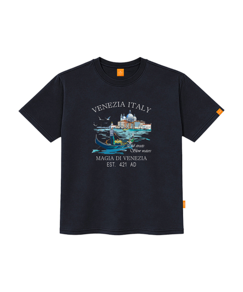 LLAMO（エラモ）の「ベネチア 半袖Tシャツ 男女共用 ビッグサイズ（Tシャツ/カットソー・メンズ・ベージュ/チャコールグレー/ホワイト/ネイビー・SMALL/MEDIUM/LARGE/4XL/3XL/2XL/X-LARGE）」の6枚目の写真
