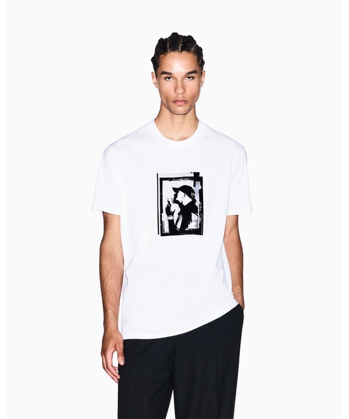 ARMANI EXCHANGE(アルマーニエクスチェンジ)の「【A|X アルマーニ エクスチェンジ】ポートレートプリント 半袖クルーネックTシャツ/REGULAR(Tシャツ/カットソー・メンズ・ホワイト・XX-LARGE/X-SMALL/SMALL/MEDIUM/LARGE)」の1枚目の写真
