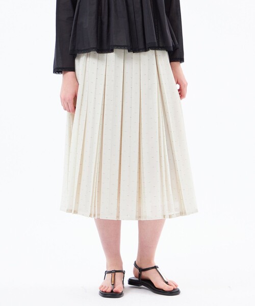 MACKINTOSH PHILOSOPHY(マッキントッシュ フィロソフィー)の「【WEB&一部店舗限定】【WILLINGHAM SKIRT】トリプルドットプリーツ(スカート・レディース・ブラック/ホワイト系その他・38/36)」の1枚目の写真