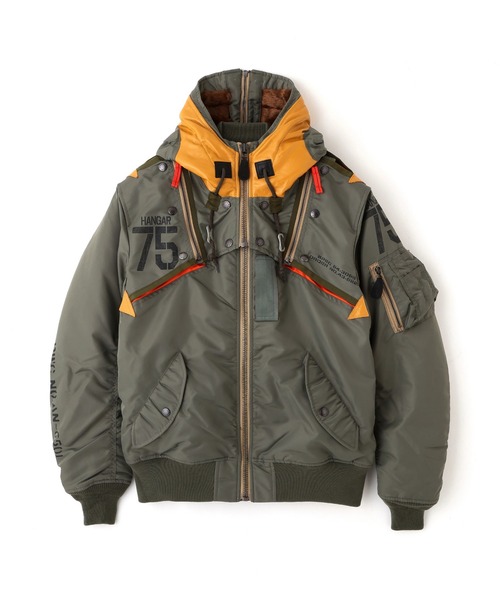 AVIREX(アヴィレックス)の「《WEB&DEPOT限定》MA-1 REMODEL / MA-1 リモデル / AVIREX / アヴィレックス(MA-1・メンズ・チャコール/セージグリーン/ブラック/ロイヤルブルー・XX-LARGE/X-LARGE/MEDIUM/LARGE)」の16枚目の写真