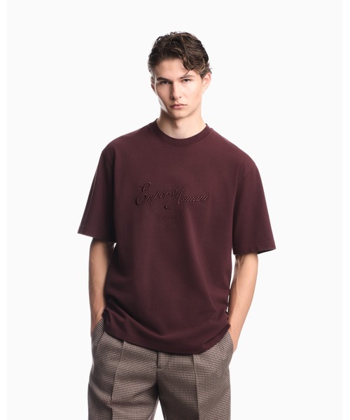 EMPORIO ARMANI(エンポリオアルマーニ)の「<オンライン限定>【エンポリオ アルマーニ】オーバーサイズ Tシャツ コットンジャージー(Tシャツ/カットソー・メンズ・ブラック/ブラウン・SMALL/MEDIUM/LARGE/X-LARGE/X-SMALL)」の1枚目の写真