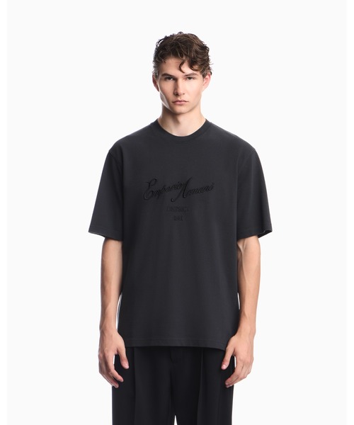 EMPORIO ARMANI(エンポリオアルマーニ)の「<オンライン限定>【エンポリオ アルマーニ】オーバーサイズ Tシャツ コットンジャージー(Tシャツ/カットソー・メンズ・ブラック/ブラウン・SMALL/MEDIUM/LARGE/X-LARGE/X-SMALL)」の2枚目の写真