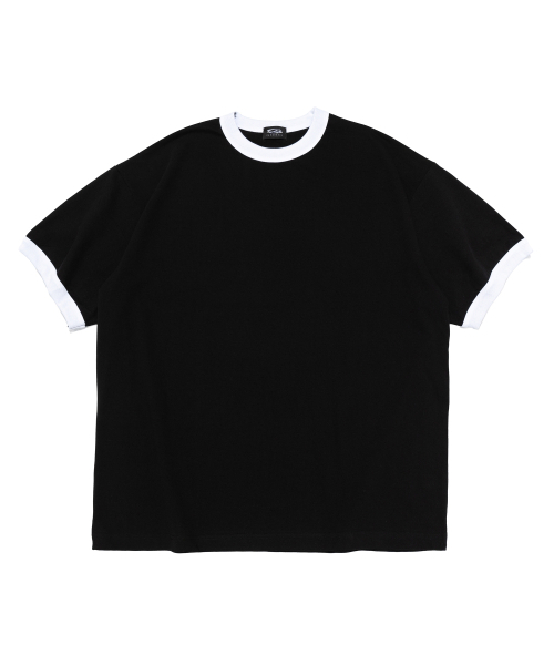 CARGOBROS(カーゴブロス)の「ウォッシュドオーバーサイズリンガーTシャツ(ブラック)(Tシャツ/カットソー・メンズ・その他・FREE)」の1枚目の写真