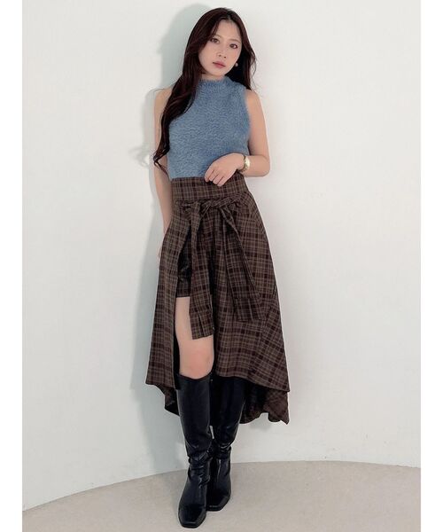 MERCURYDUO(マーキュリーデュオ)の「スリーブデザインレイヤード風ショートパンツ(その他パンツ・レディース・ブラウン/アイボリー・FREE)」の18枚目の写真