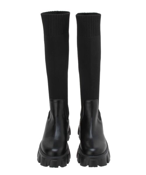 GYDA(ジェイダ)の「ニットドッキングボリュームソールブーツ(ブーツ・レディース・ブラック・SMALL/MEDIUM/LARGE)」の17枚目の写真
