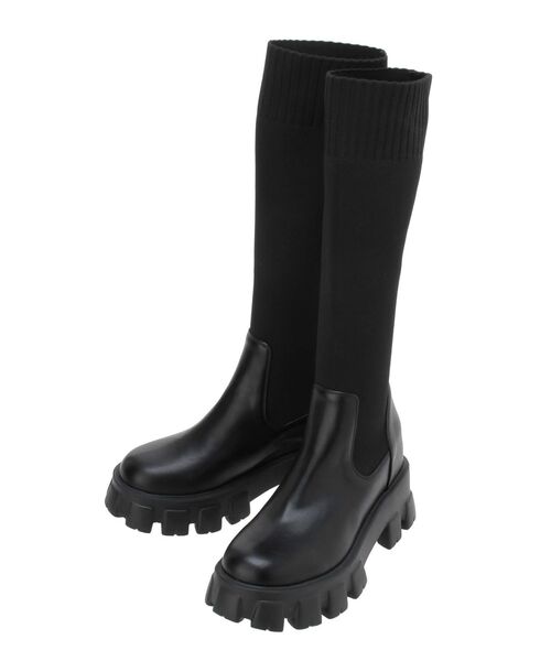 GYDA(ジェイダ)の「ニットドッキングボリュームソールブーツ(ブーツ・レディース・ブラック・SMALL/MEDIUM/LARGE)」の22枚目の写真