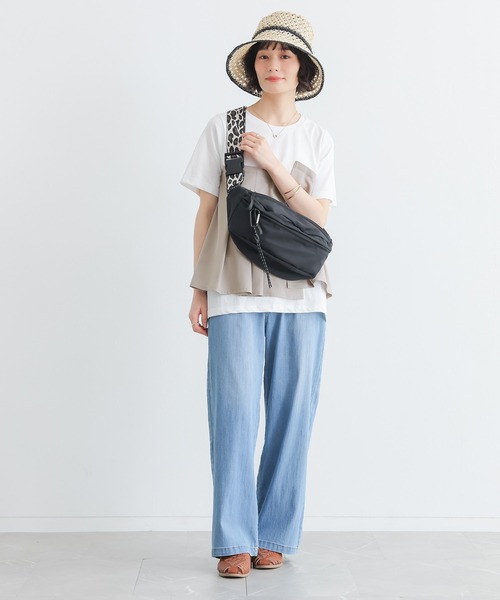 n'OrLABEL(ノアールレーベル)の「【接触冷感】ビスチェドッキング冷感カットソー(Tシャツ/カットソー・レディース・オフホワイト/ブラック・2/1)」の7枚目の写真