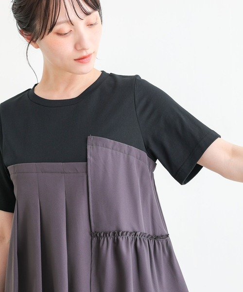 n'OrLABEL(ノアールレーベル)の「【接触冷感】ビスチェドッキング冷感カットソー(Tシャツ/カットソー・レディース・オフホワイト/ブラック・2/1)」の20枚目の写真