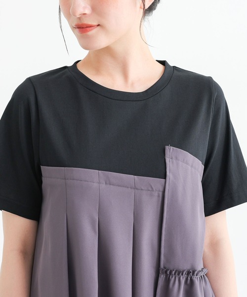 n'OrLABEL(ノアールレーベル)の「【接触冷感】ビスチェドッキング冷感カットソー(Tシャツ/カットソー・レディース・オフホワイト/ブラック・2/1)」の21枚目の写真