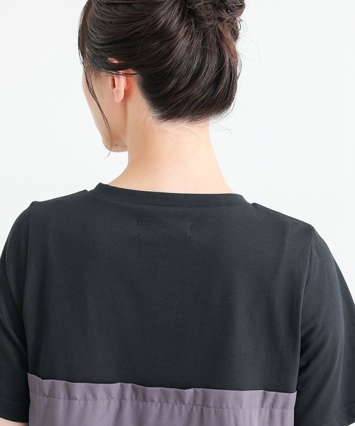 n'OrLABEL(ノアールレーベル)の「【接触冷感】ビスチェドッキング冷感カットソー(Tシャツ/カットソー・レディース・オフホワイト/ブラック・2/1)」の22枚目の写真