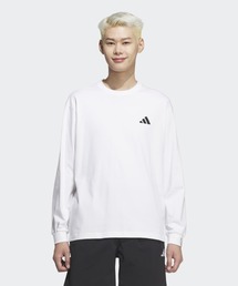 エッセンシャルズ プラス ルーズフィット スモールロゴ 長袖Tシャツ / ロンT / アディダス adidas