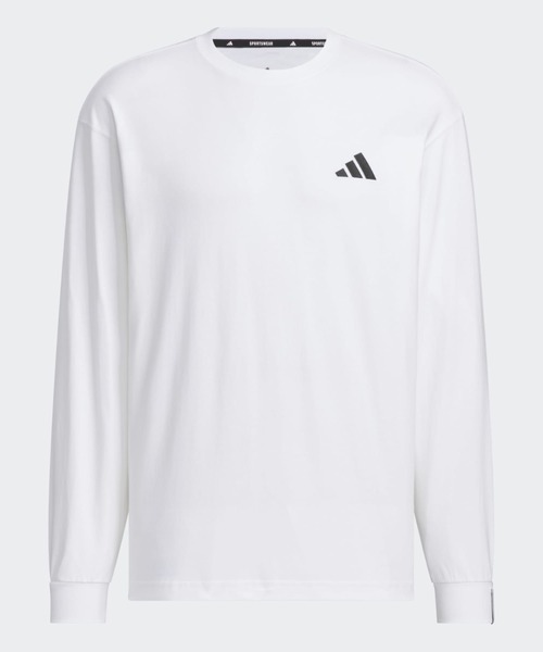 adidas（アディダス）の「エッセンシャルズ プラス ルーズフィット スモールロゴ 長袖Tシャツ / ロンT / アディダス adidas（Tシャツ/カットソー・メンズ・ホワイト・XX-LARGE/3XL/LARGE/MEDIUM/SMALL/X-LARGE）」の6枚目の写真
