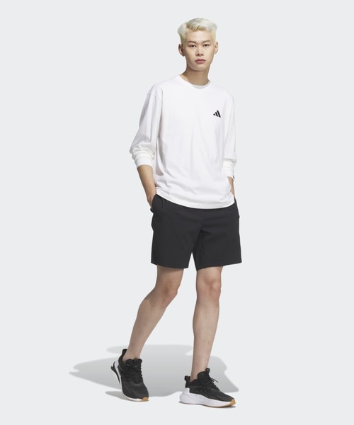adidas（アディダス）の「エッセンシャルズ プラス ルーズフィット スモールロゴ 長袖Tシャツ / ロンT / アディダス adidas（Tシャツ/カットソー・メンズ・ホワイト・XX-LARGE/3XL/LARGE/MEDIUM/SMALL/X-LARGE）」の3枚目の写真