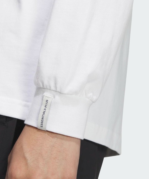 adidas（アディダス）の「エッセンシャルズ プラス ルーズフィット スモールロゴ 長袖Tシャツ / ロンT / アディダス adidas（Tシャツ/カットソー・メンズ・ホワイト・XX-LARGE/3XL/LARGE/MEDIUM/SMALL/X-LARGE）」の4枚目の写真